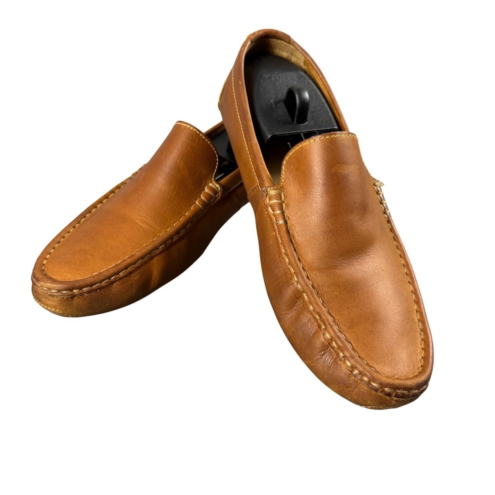 Cole Haan Grant Canoe Camp Moc British Tan Leather Driving Loafers Mens 9.5